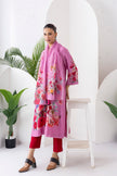 Salmon Pink Thin Chanderi Printed Stole (1 PC)