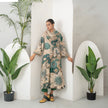 Beige Silk Chanderi Delicate Floral Artwork Printed Tunic (1 PC)