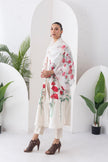 Ivory Thin Chanderi Printed Stole (1 PC)