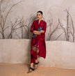 Red Silk Chanderi Printed Tunic (1 PC)
