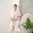 Ivory Thin Chanderi Miniature-Style Garden Printed Stole (1 PC)