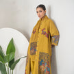Mustard Thin Chanderi Meets Traditional Inspired Printed Stole (1 PC)