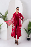 Maroon Thin Chanderi Printed Stole (1 PC)