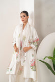 Ivory Silk Chanderi Miniature Art Printed High-Low Dress (1 PC)