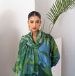 Green & Blue Thin Chanderi Printed Stole (1 PC)