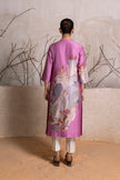 Lavender Silk Chanderi Printed Tunic (1 PC)