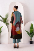 Multicoloured Viscose Dupion Printed Dress (1 PC)