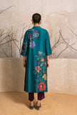 Emerald Silk Chanderi Floral Printed Tunic (1 PC)