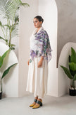 Ivory Thin Chanderi Wisteria Printed Stole (1 PC)