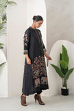 Black Silk Chanderi Rich Folk-Inspired Printed Tunic (1 PC)