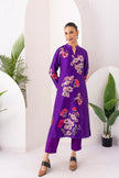 Purple Silk Chanderi Printed Tunic (1 PC)