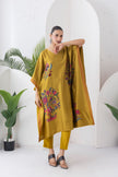 Mustard Silk Chanderi Chintz Printed Kaftan (1 PC)