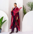 Red Thin Chanderi Printed Stole (1 PC)