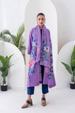 Lavender Thin Chanderi Printed Stole (1 PC)