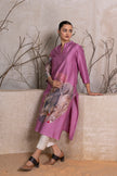 Lavender Silk Chanderi Printed Tunic (1 PC)