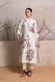 Ivory Silk Chanderi Floral Printed tunic (1 PC)