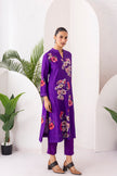 Purple Silk Chanderi Printed Tunic (1 PC)