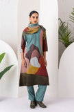 Multicoloured Viscose Dupion Printed Tunic (1 PC)
