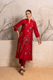 Bright Red Silk Chanderi Printed Tunic (1 PC)