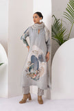 Grey Viscose Dupion Printed Tunic (1 PC)