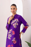 Purple Silk Chanderi Printed Tunic (1 PC)
