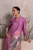Lavender Silk Chanderi Printed Tunic (1 PC)