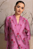 Salmon Pink Silk Chanderi Floral Boota Printed Tunic (1 PC)