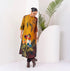 Mustard & Brown Viscose Dupion Printed Tunic (1 PC)